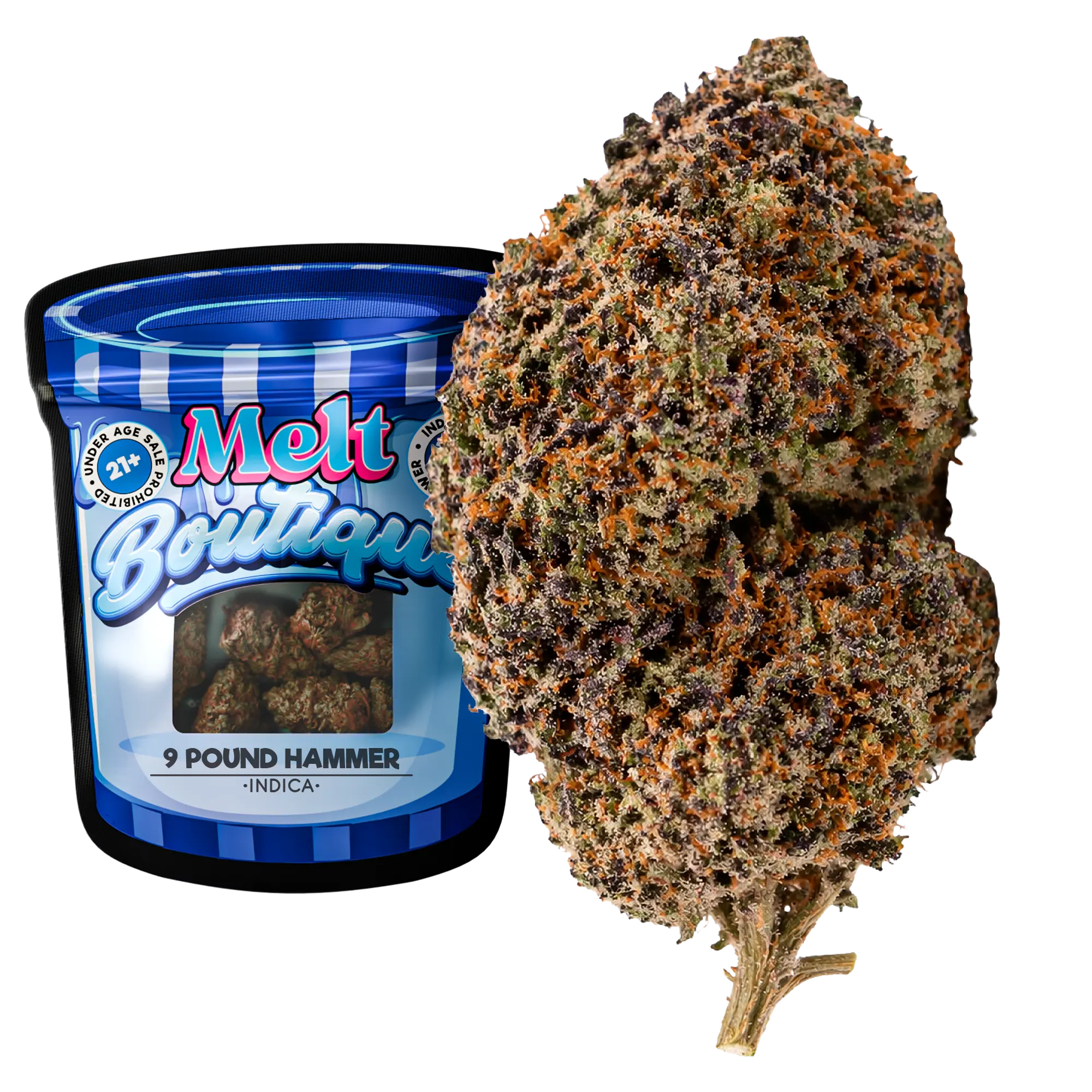9 Pound Hammer Indica boutique craft THCA flower 3.5g