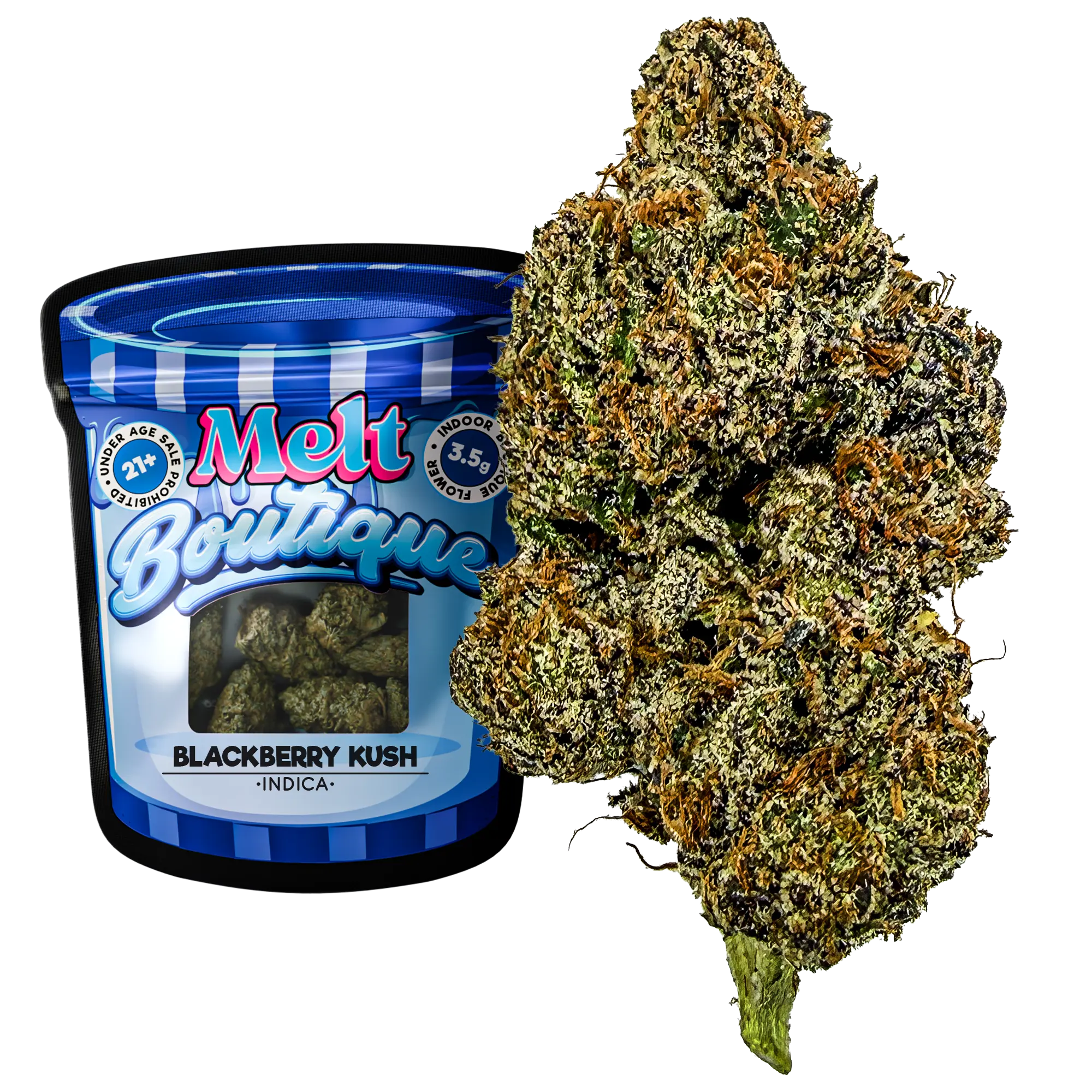 Blackberry Kush Indica boutique craft THCA flower 3.5g