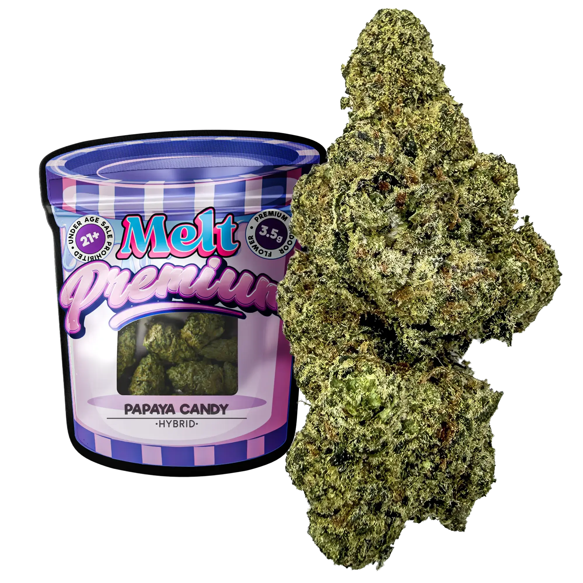 Papaya Punch Indica THCA flower 3.5g by Melt