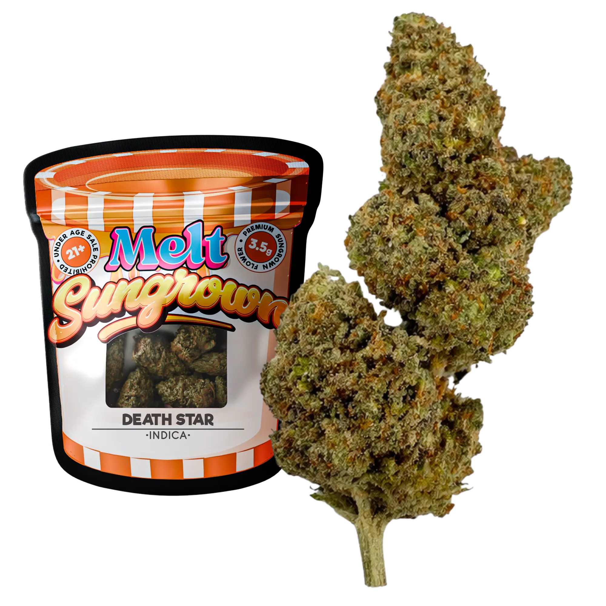 Death Star Indica sungrown THCA flower 3.5g