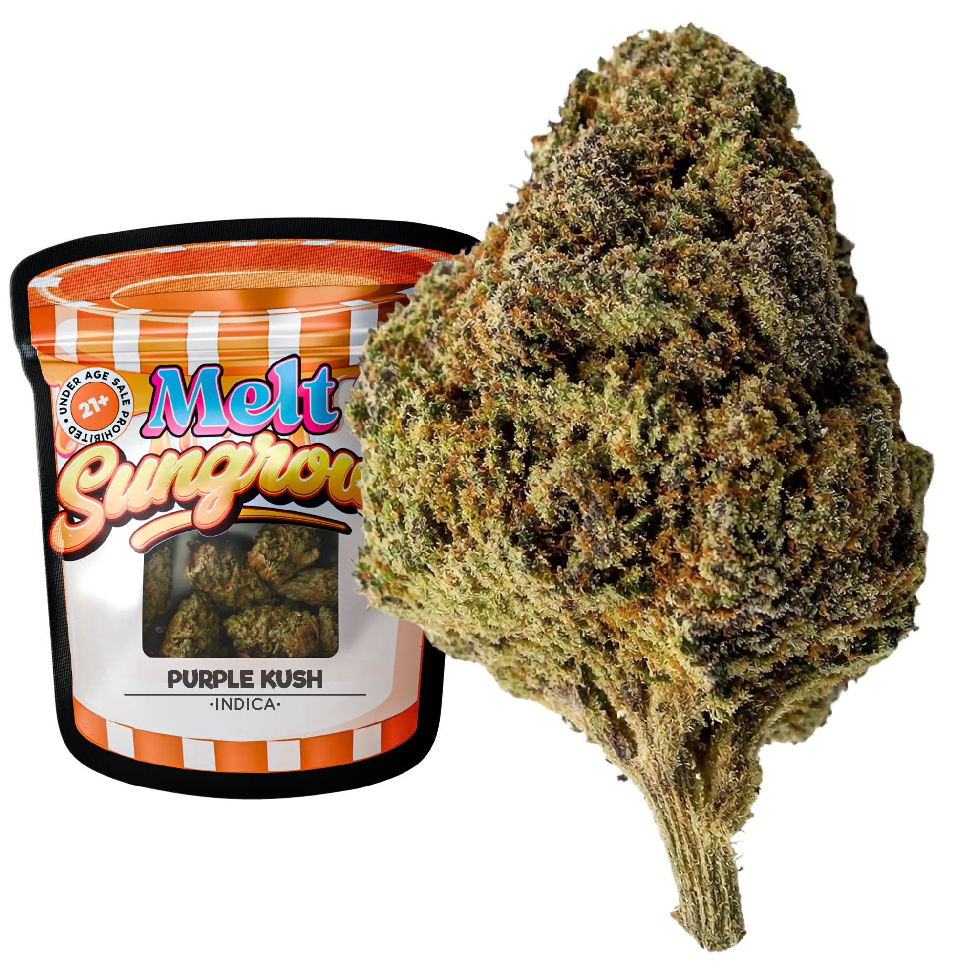 Purple Kush Indica sungrown THCA flower 3.5g