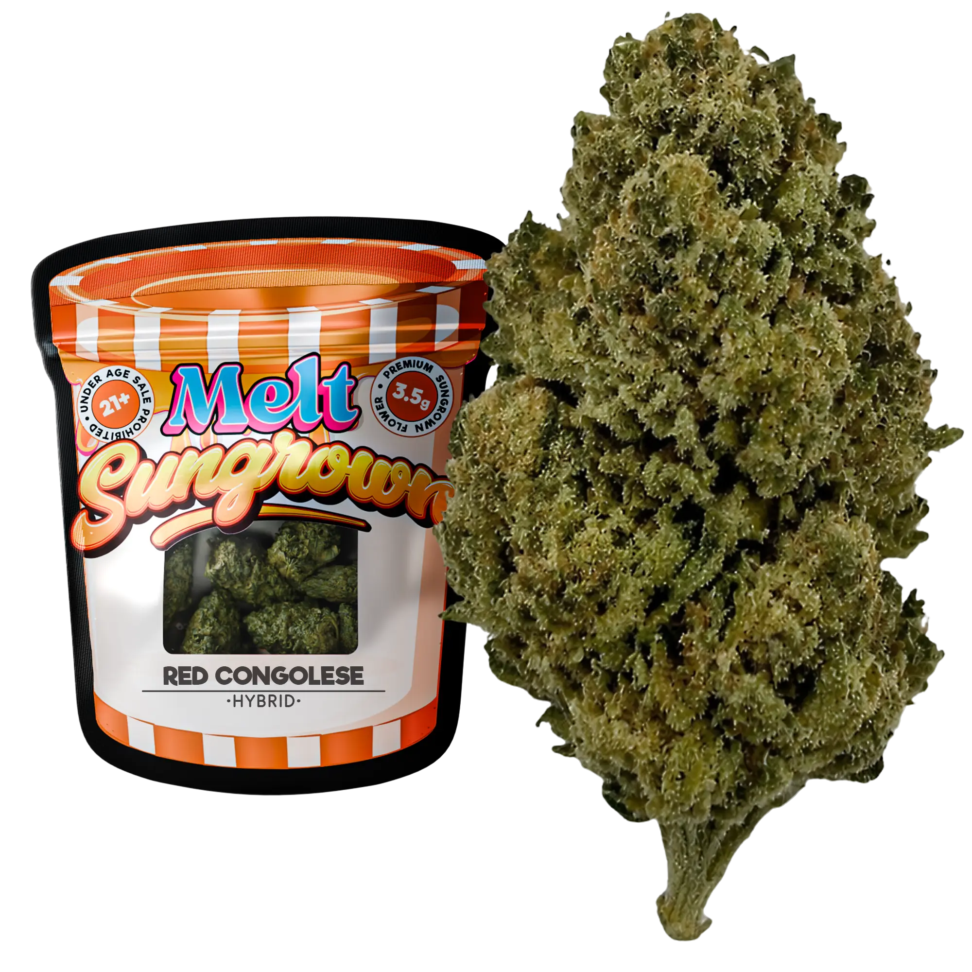 Red Congolese Sativa sungrown THCA flower 3.5g