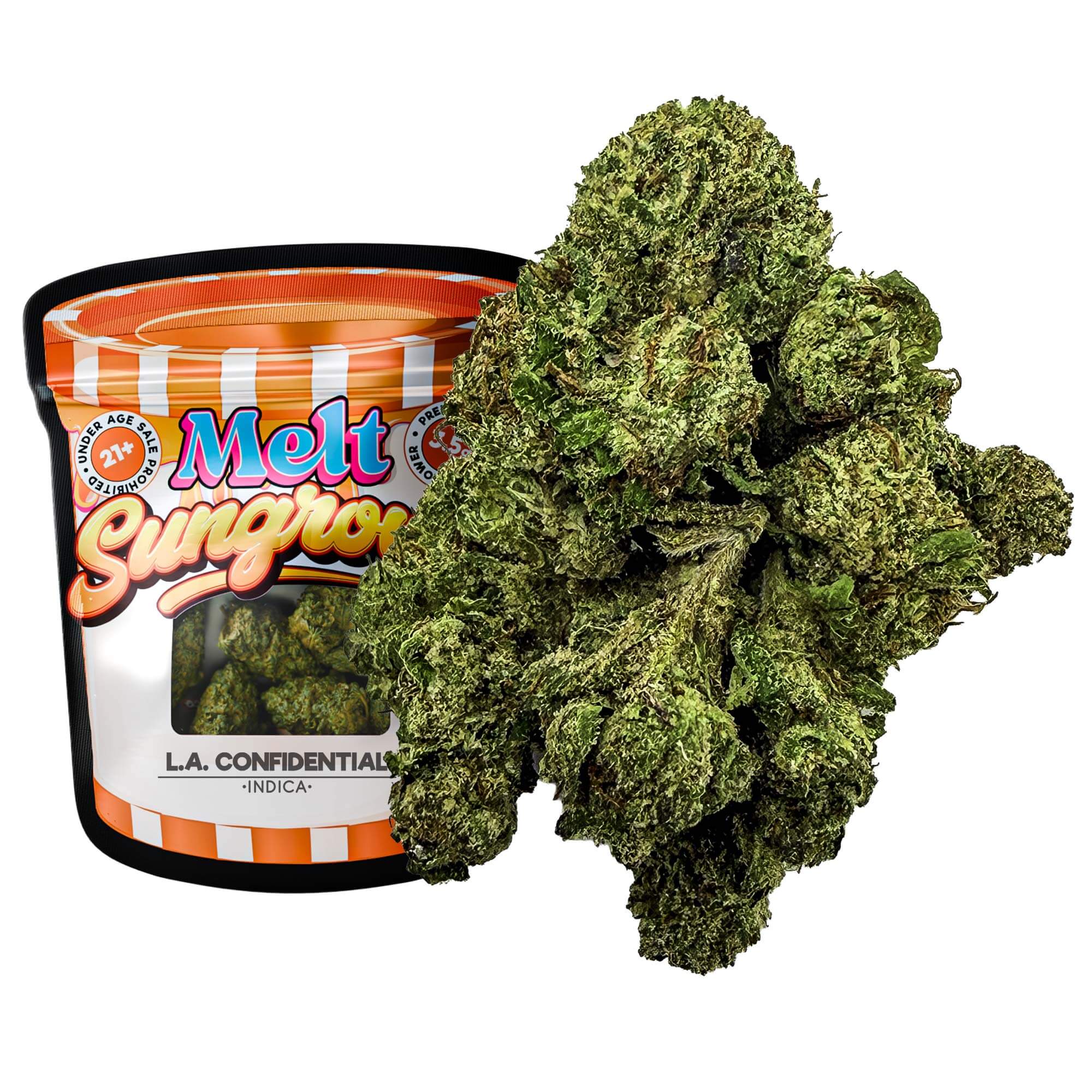 LA Confidential Indica THCA Flower - Sungrown Cannabi  3.5g| Relaxing Indica Earthy Pine Flavor - Melt