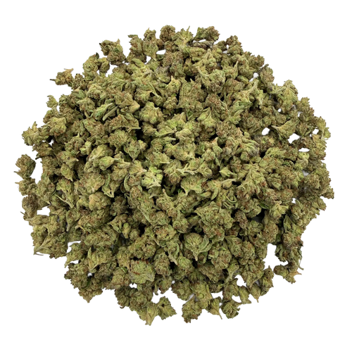 Lollipop small buds closeup showing trichomes and quality